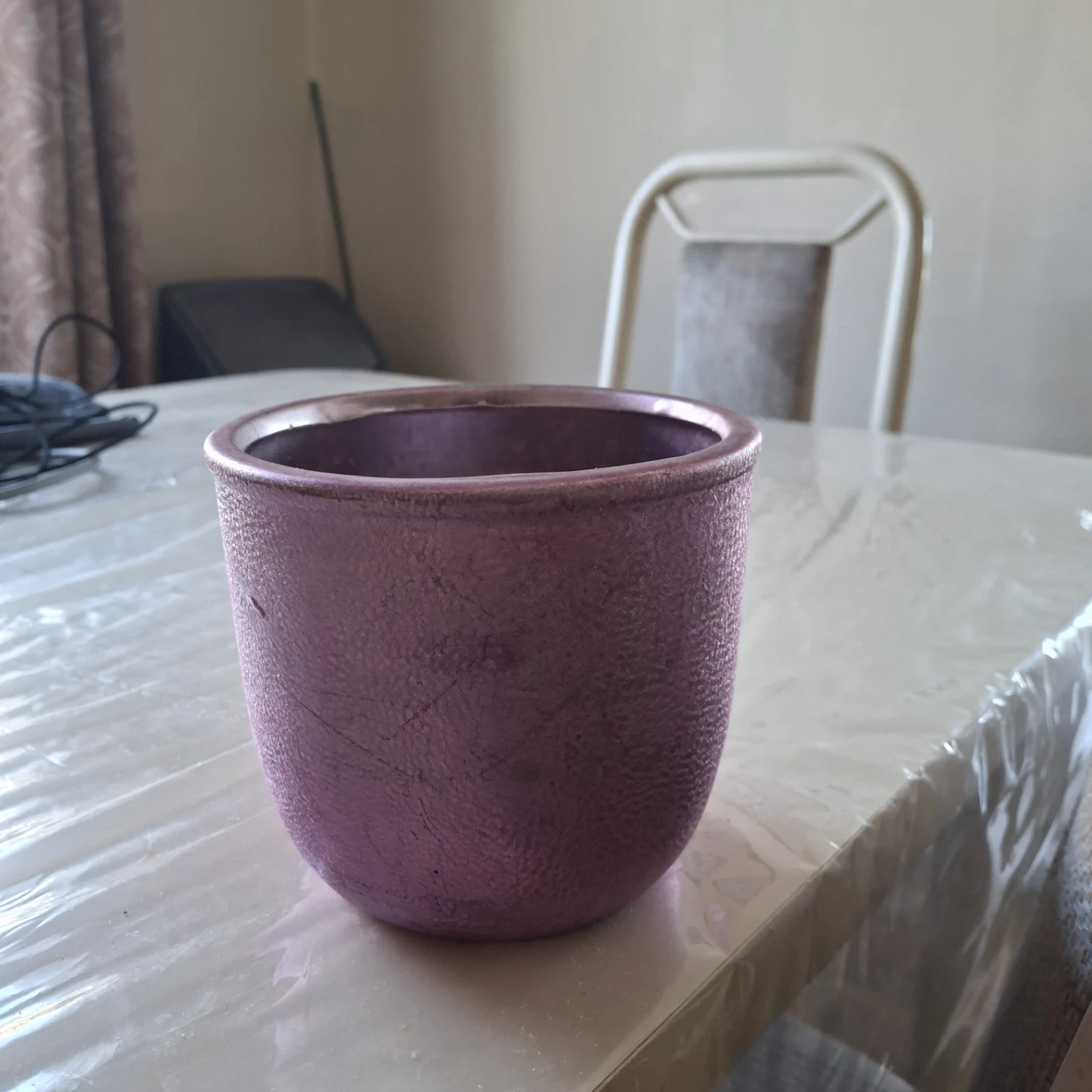 Purple Textured Flower Pot - photo 4