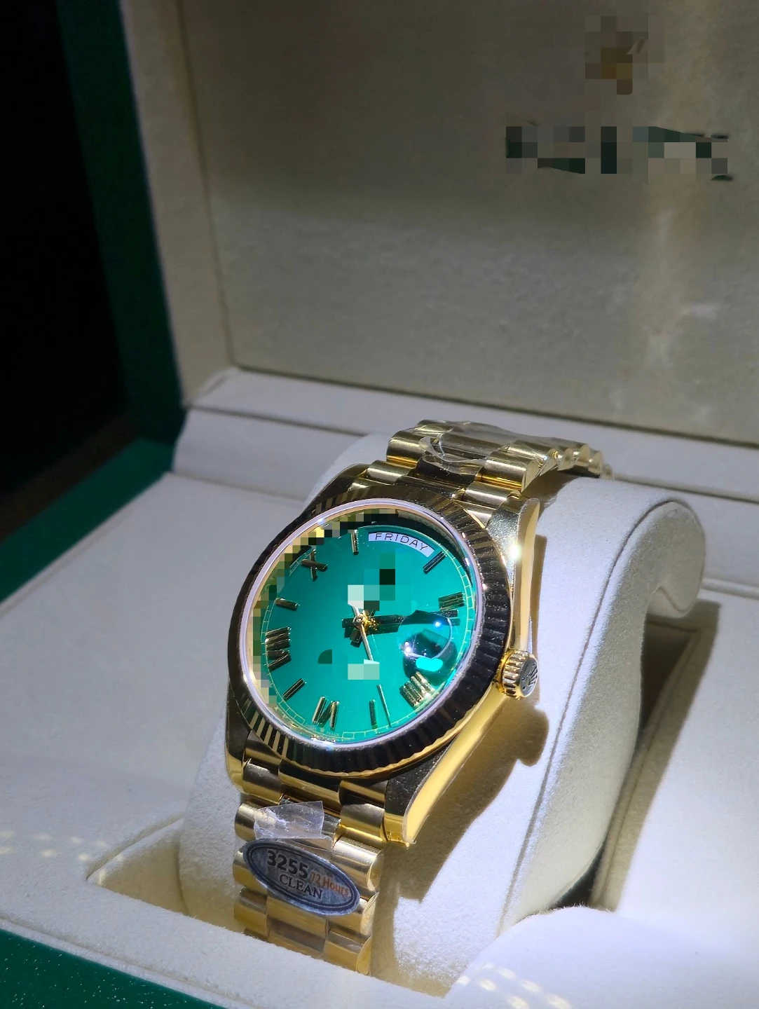 GREEN AND GOLD MENS LUXURY WATCH - photo 2