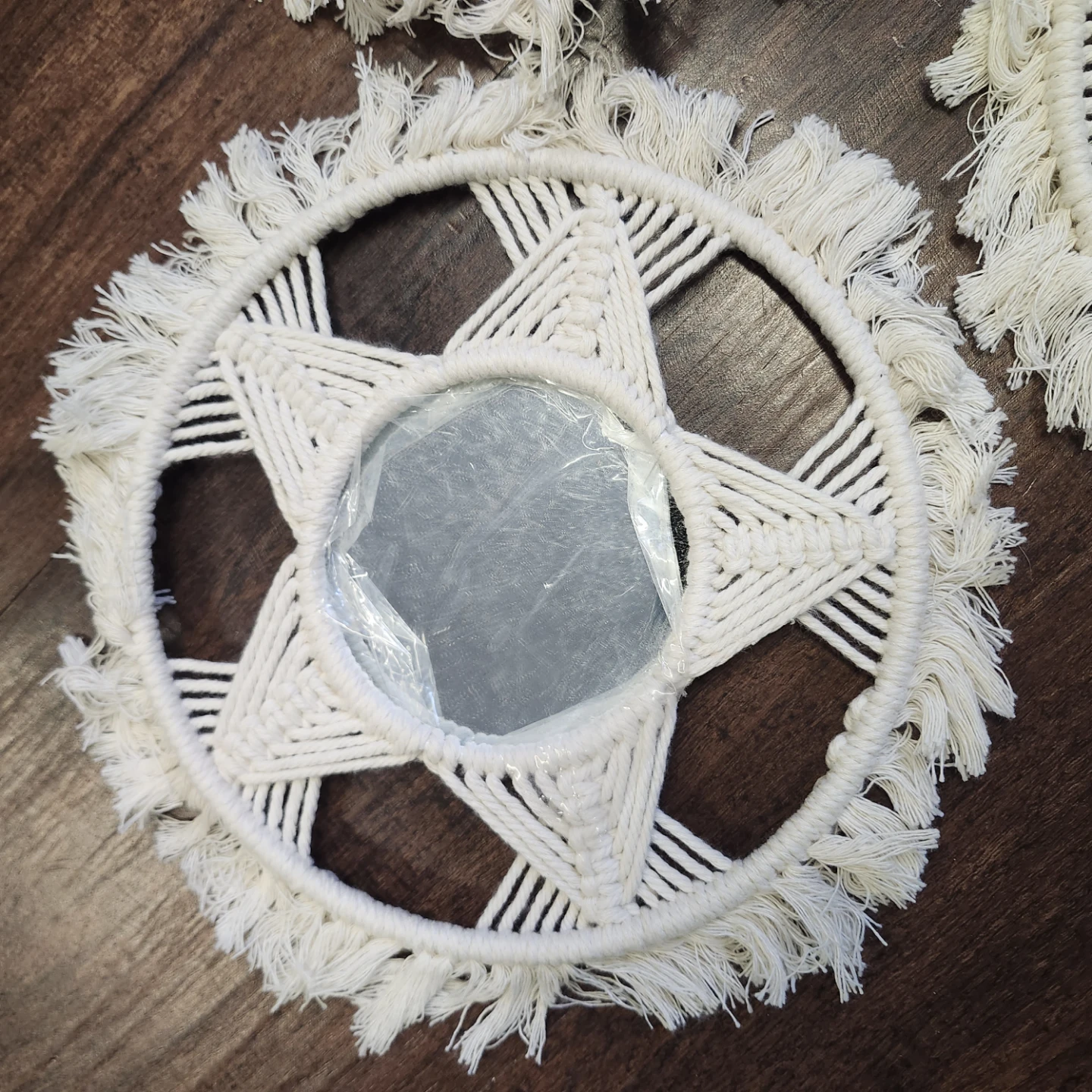 Set of 3 Macrame Wall Hanging Mirrors - photo 3