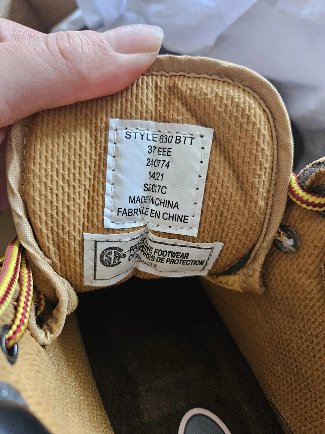 Steel-toe Work Boots - Brown, Size 37 Womens - photo 3