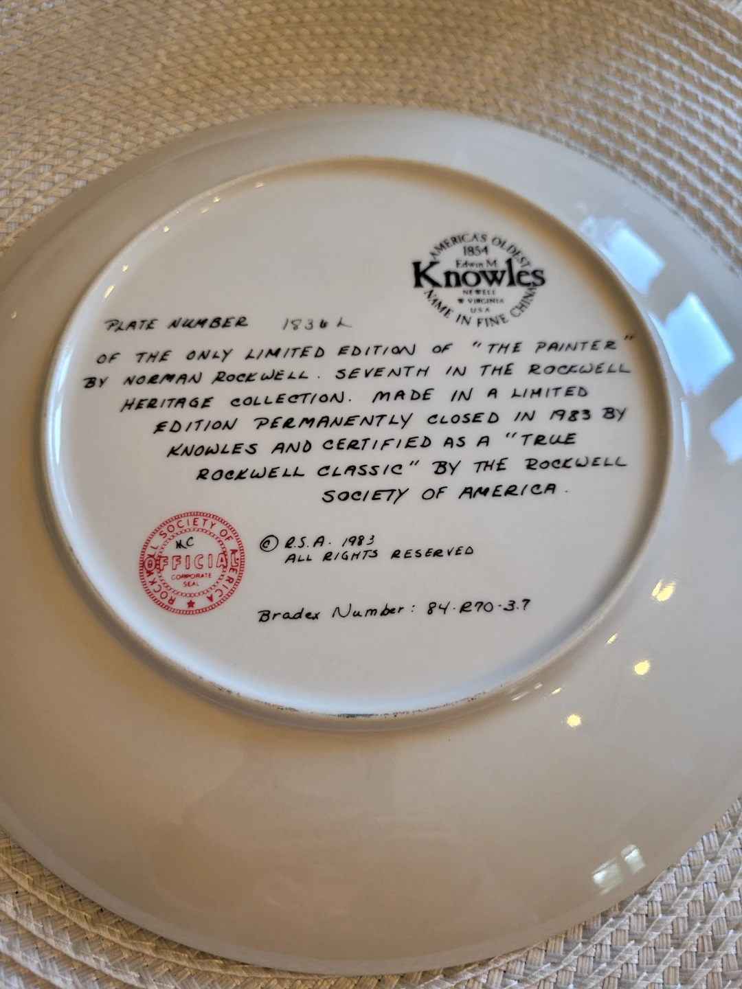 Norman Rockwell Plates – “The Painter” & “The Tycoon” (Set of 2) - photo 2