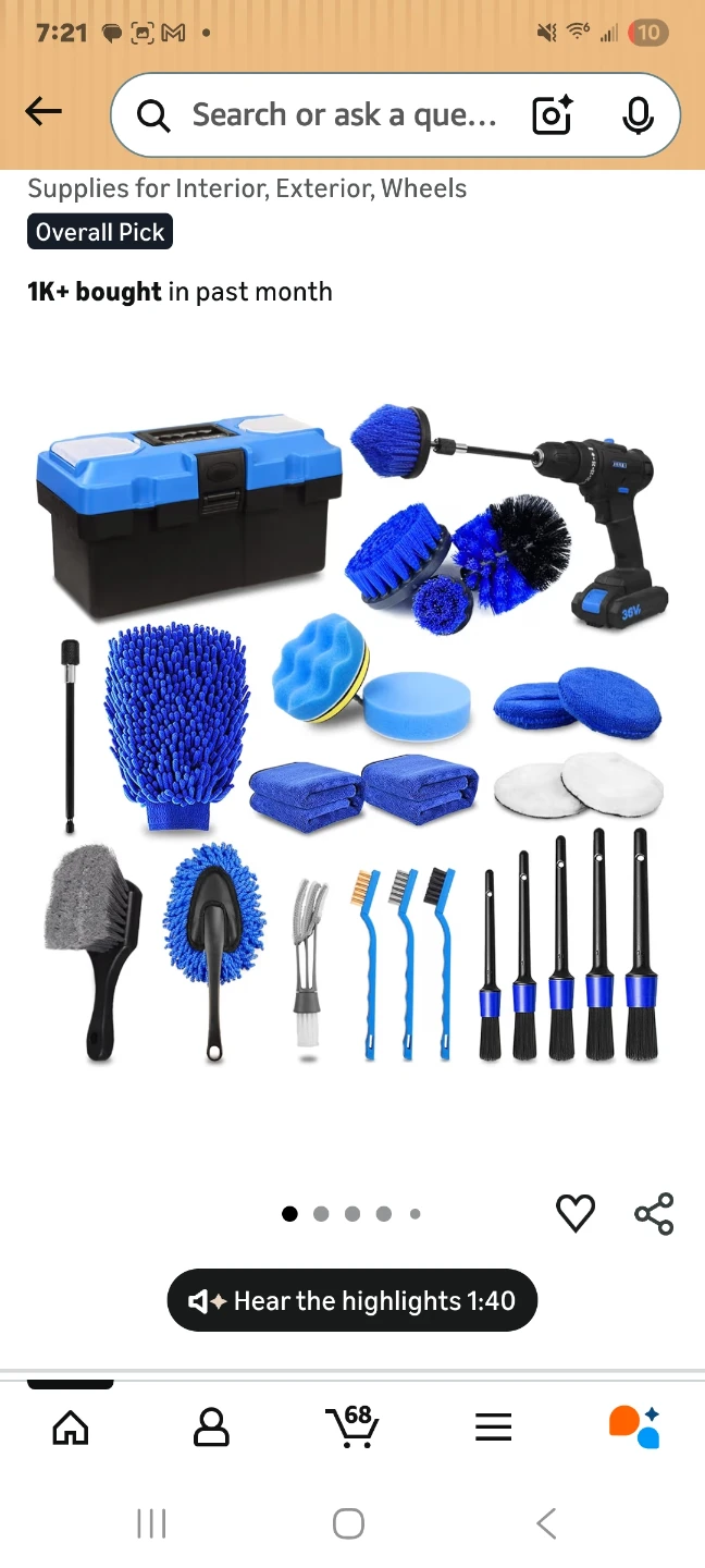 Car Washing & Detailing complete kit.