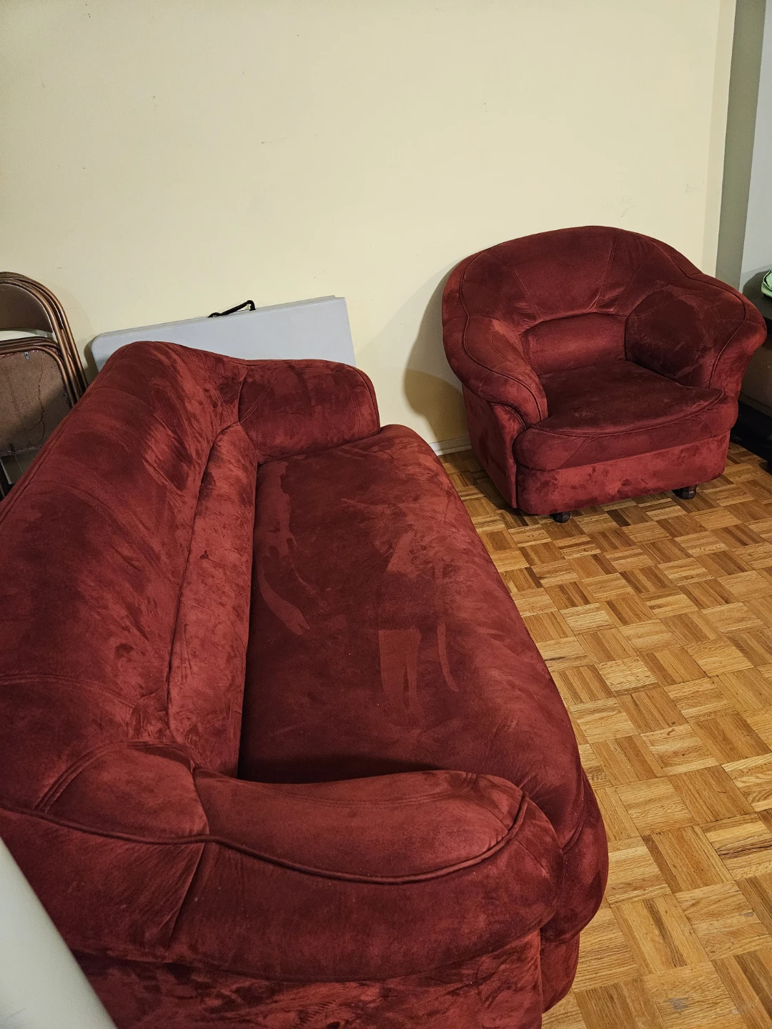 Red Sofa and Armchair - photo 3