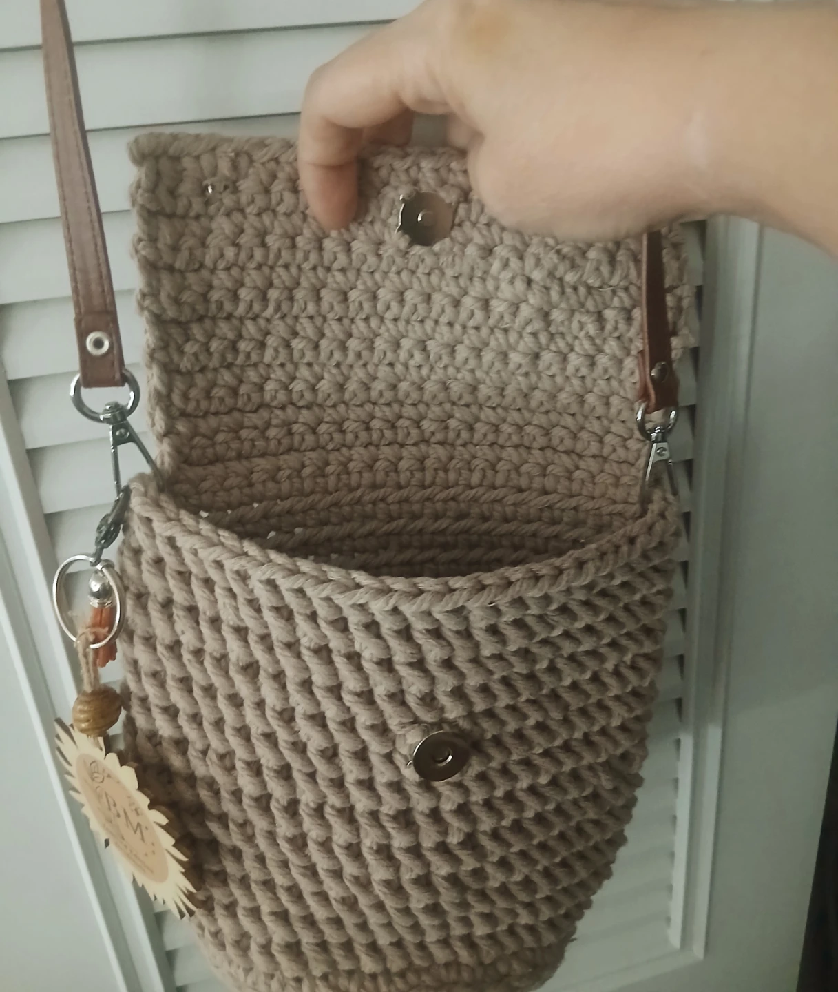 Crochet cross body bag - photo 3