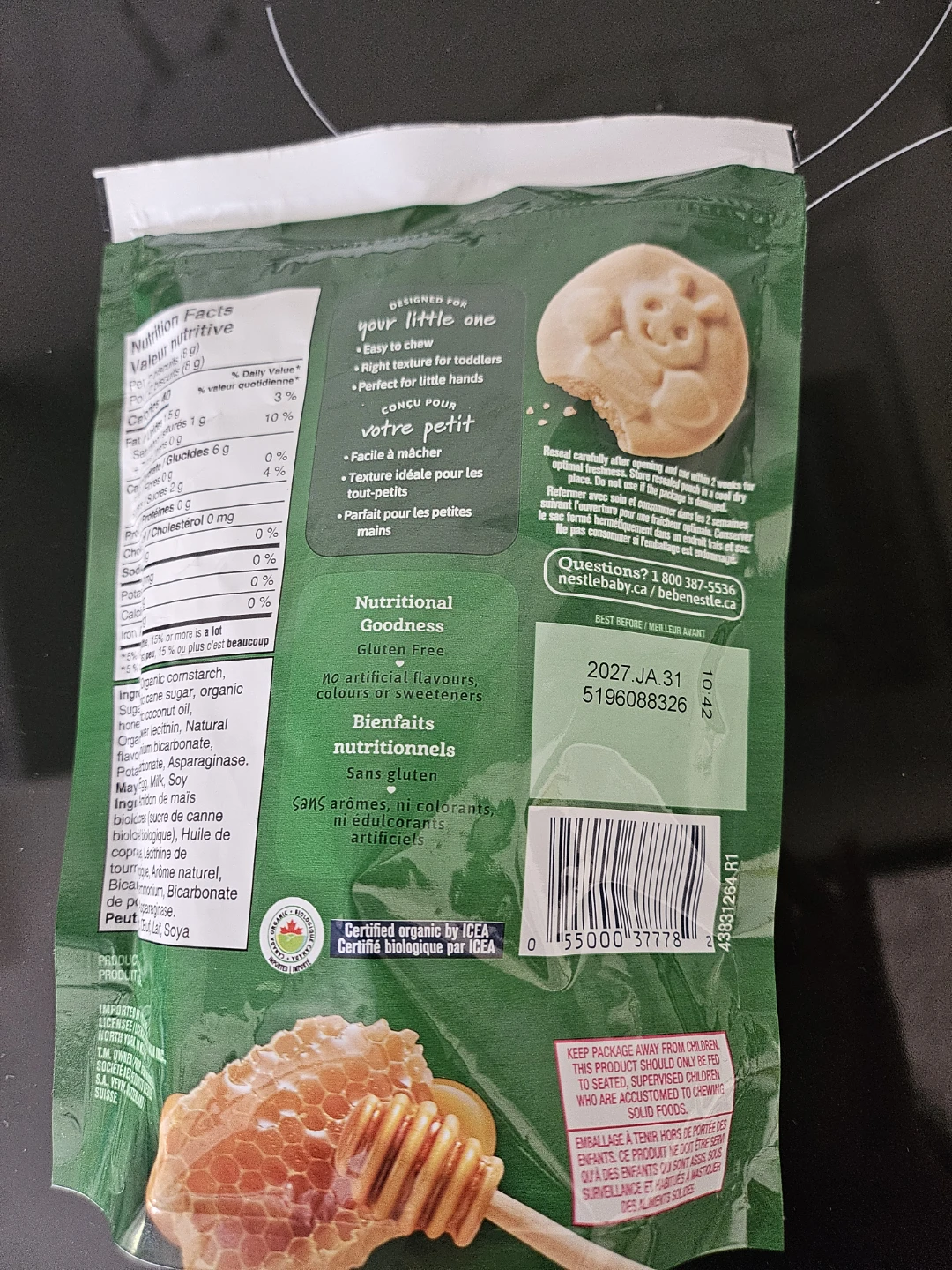 Gerber Organic Biologique Honey Biscuits - photo 2