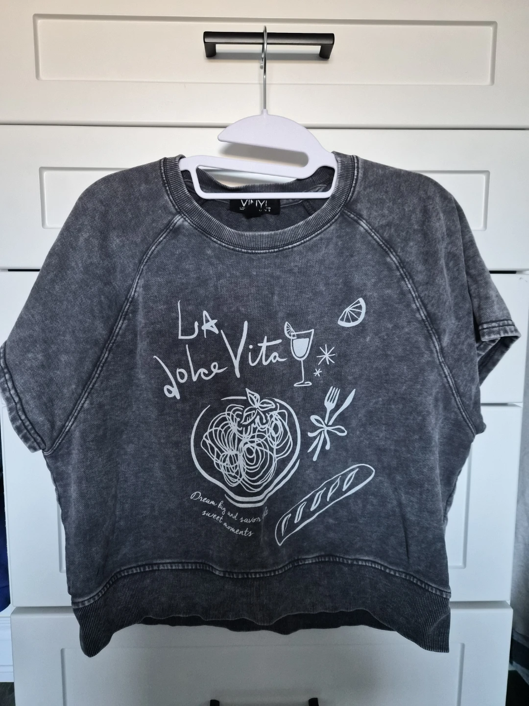 VINYL black "La Dolce Vita" graphic t-shirt - photo 2