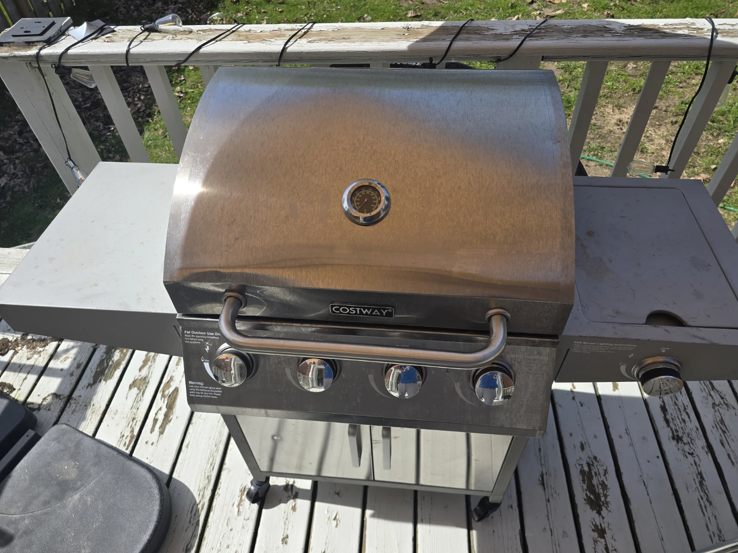 Costway Gas Grill with Side Burner and with cover - photo 2
