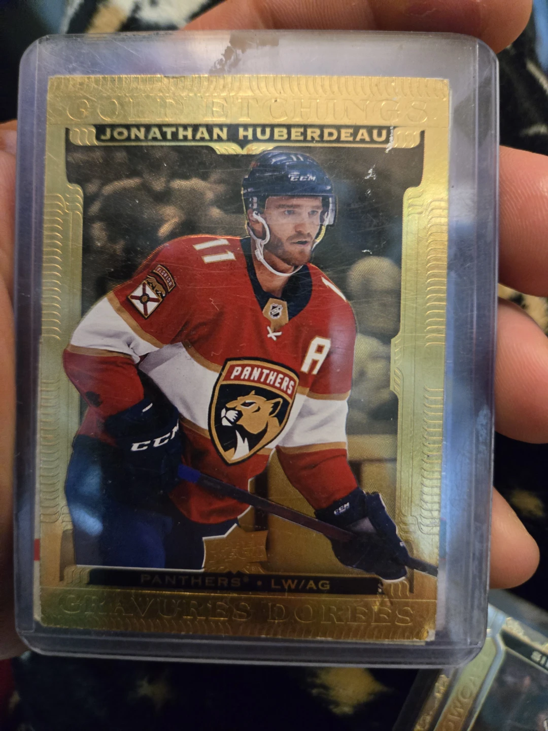 Jonathan Huberdeau Gold Etchings Hockey Card
