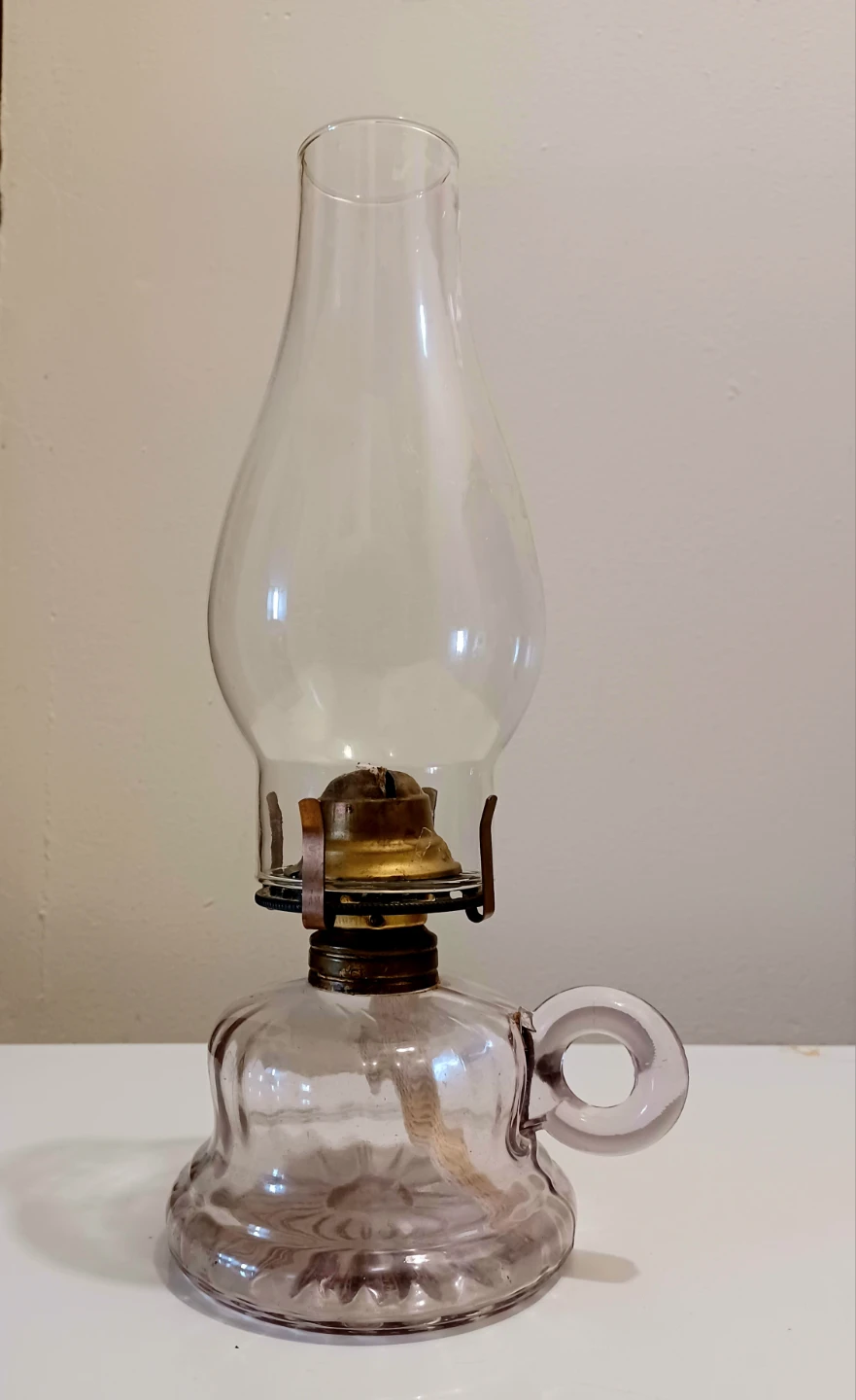 Antique Queen Mary Lavander Oil Lamp