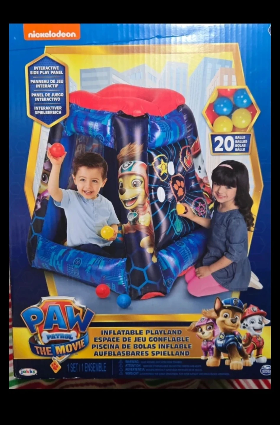 Paw Patrol The Movie Inflatable Playland. 20 Soft Balls. New