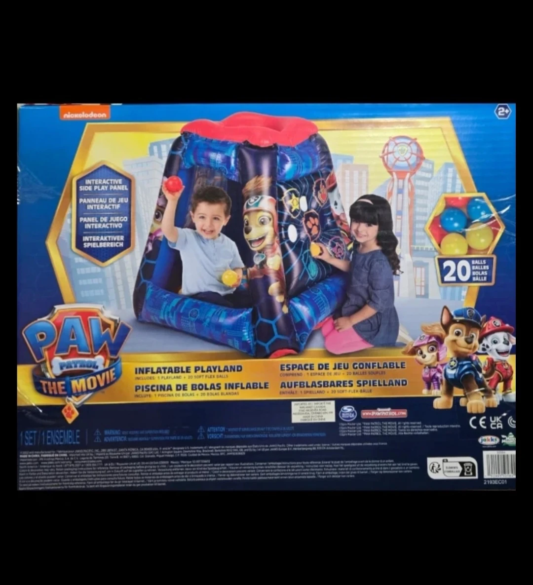 Paw Patrol The Movie Inflatable Playland. 20 Soft Balls. New - photo 2