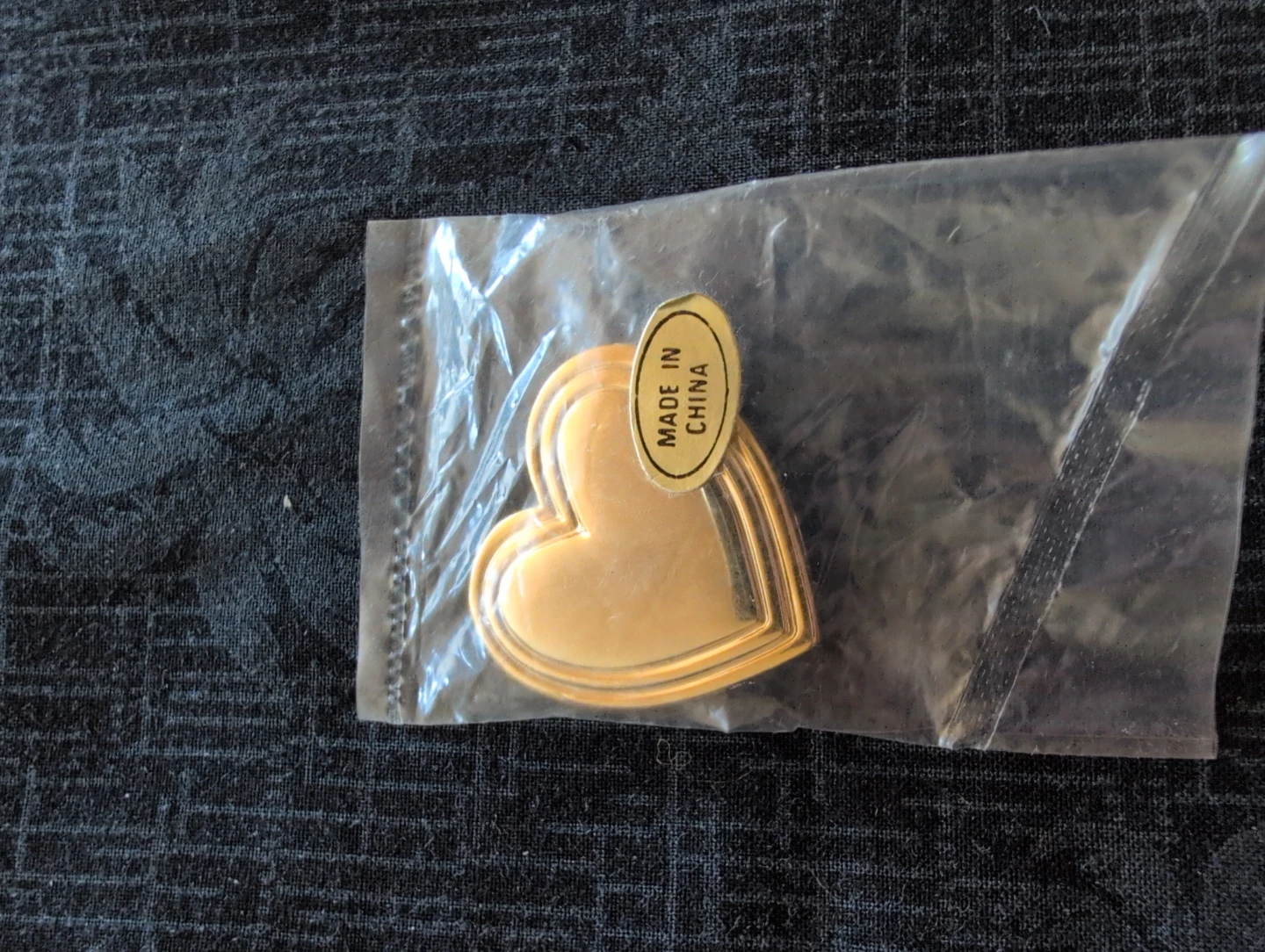The Variety Club Gold Tone Heart Pin
