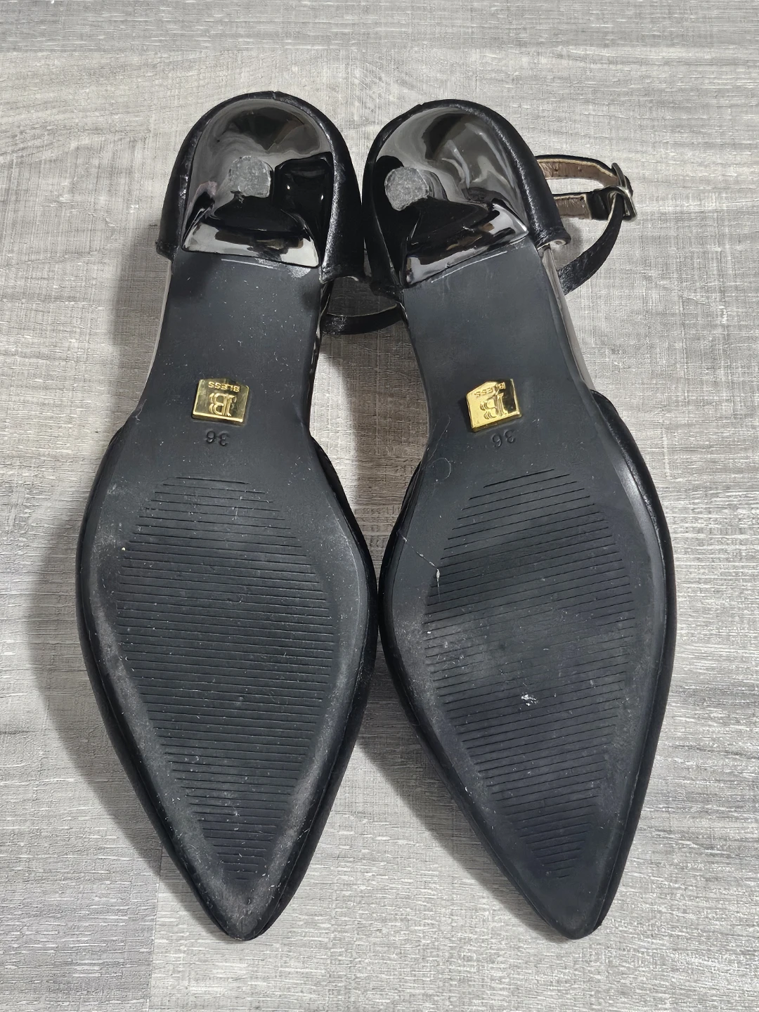 Black D'Orsay Heels with Ankle Strap - photo 2