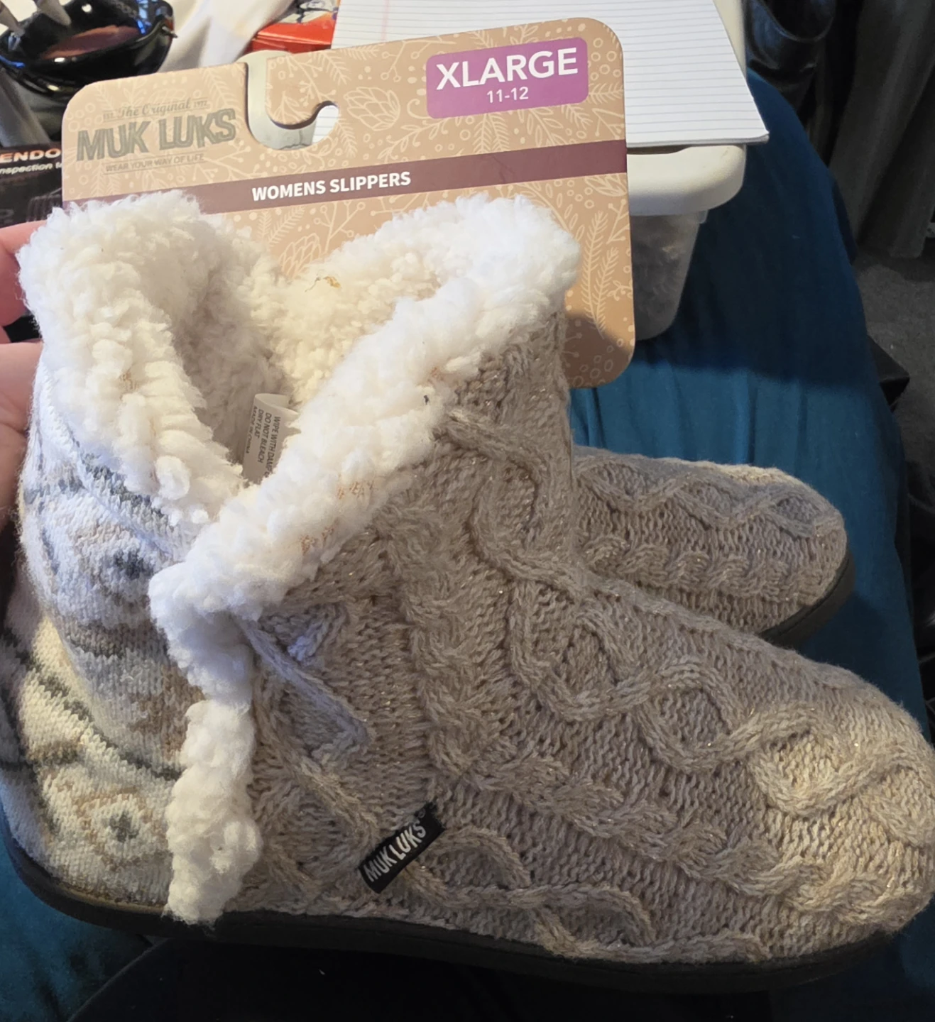 MUK LUKS Women's XL Bootie Slippers