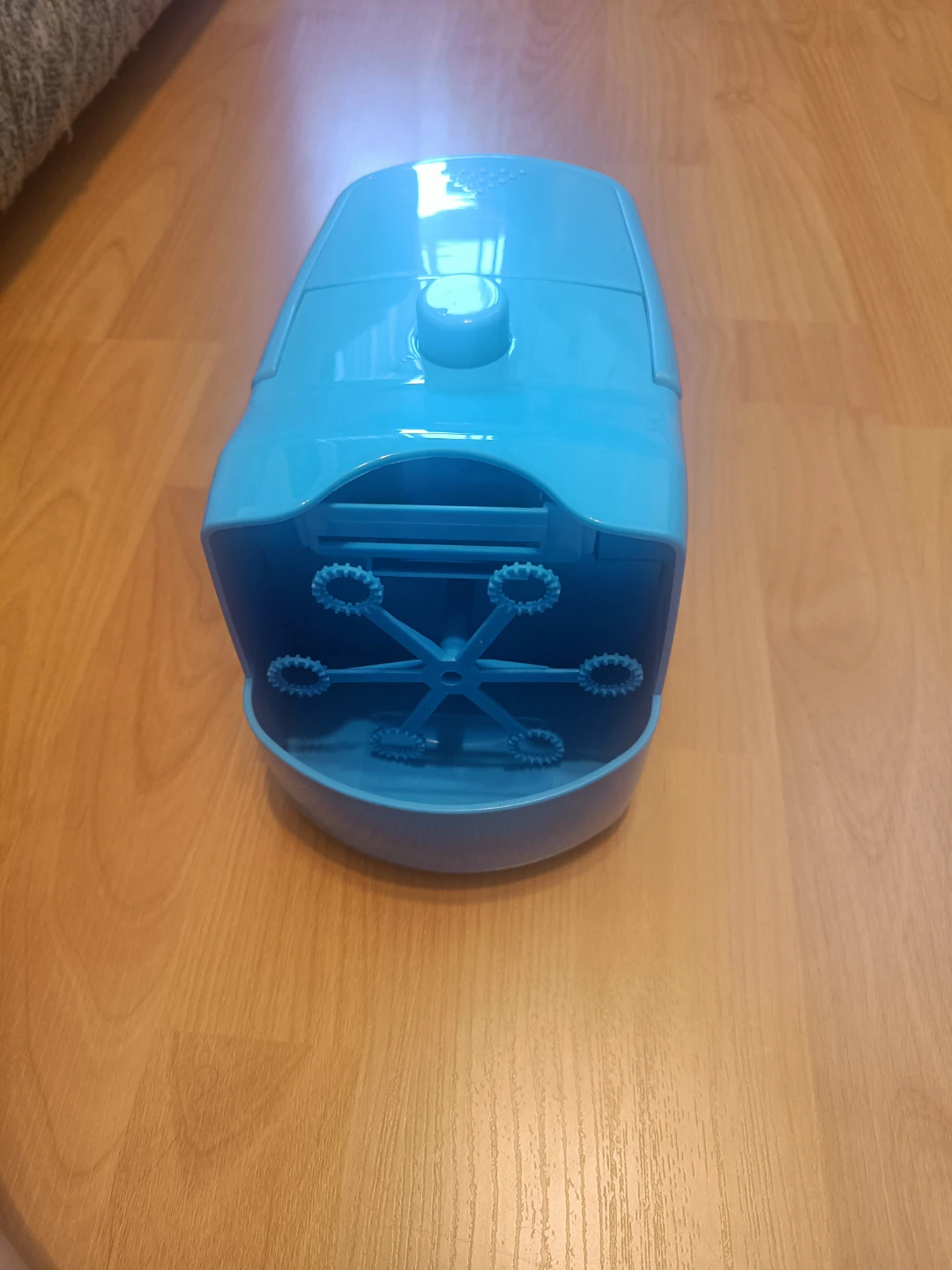 Blue Automatic Bubble Machine with Charger