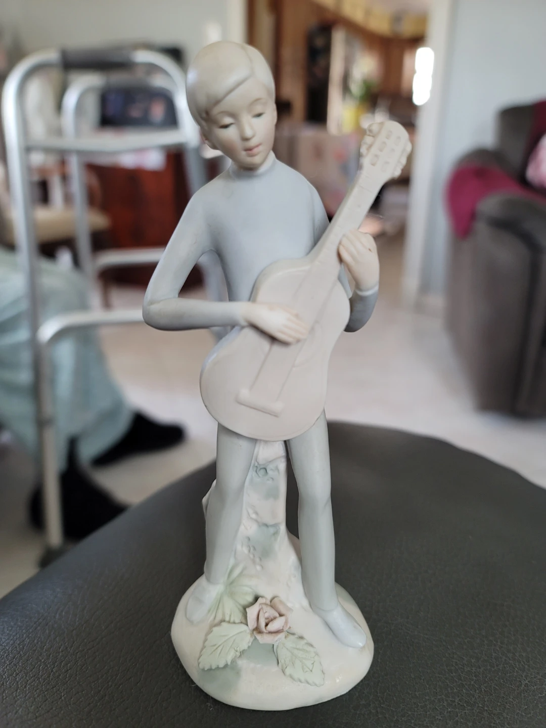 Porcelain Figurine Boy Playing Guitar