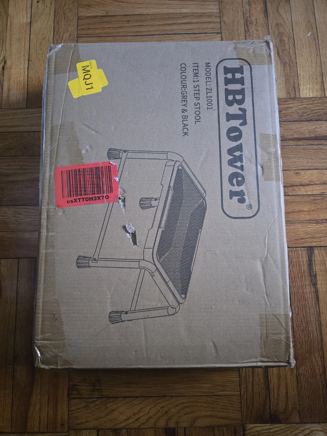 HB Tower Step Stool, Model ZL1001, Grey & Black - photo 3