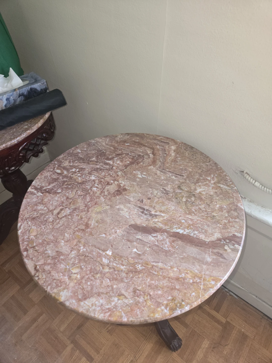 Round Marble Top Side Table - photo 3