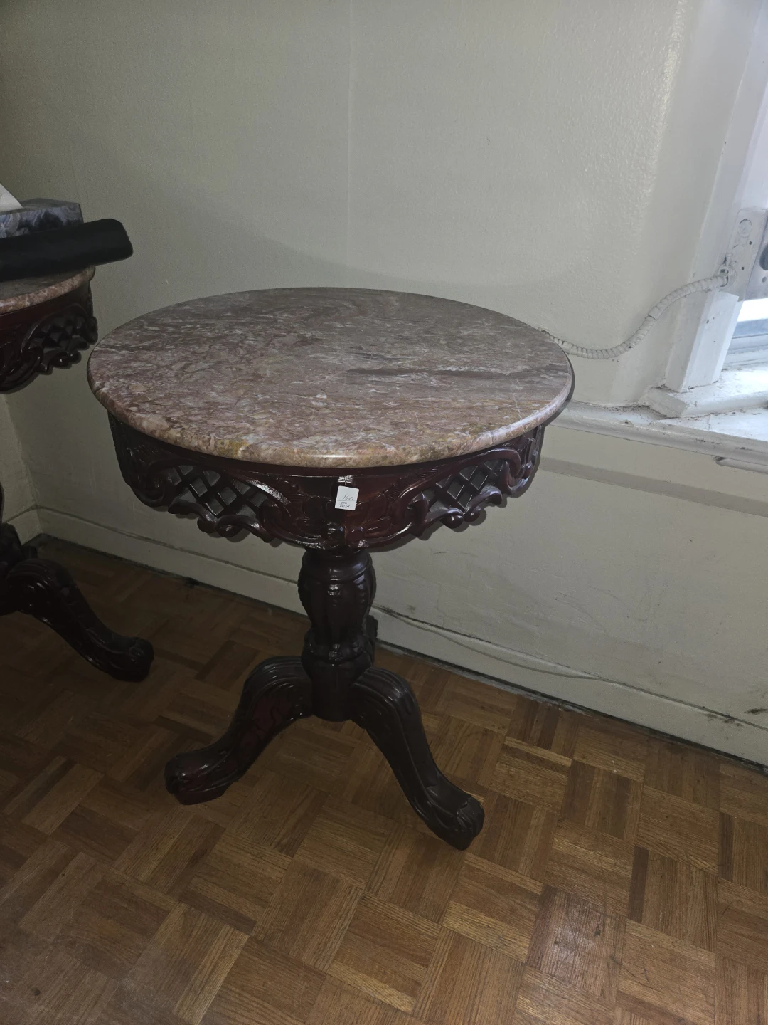 Round Marble Top Side Table - photo 4