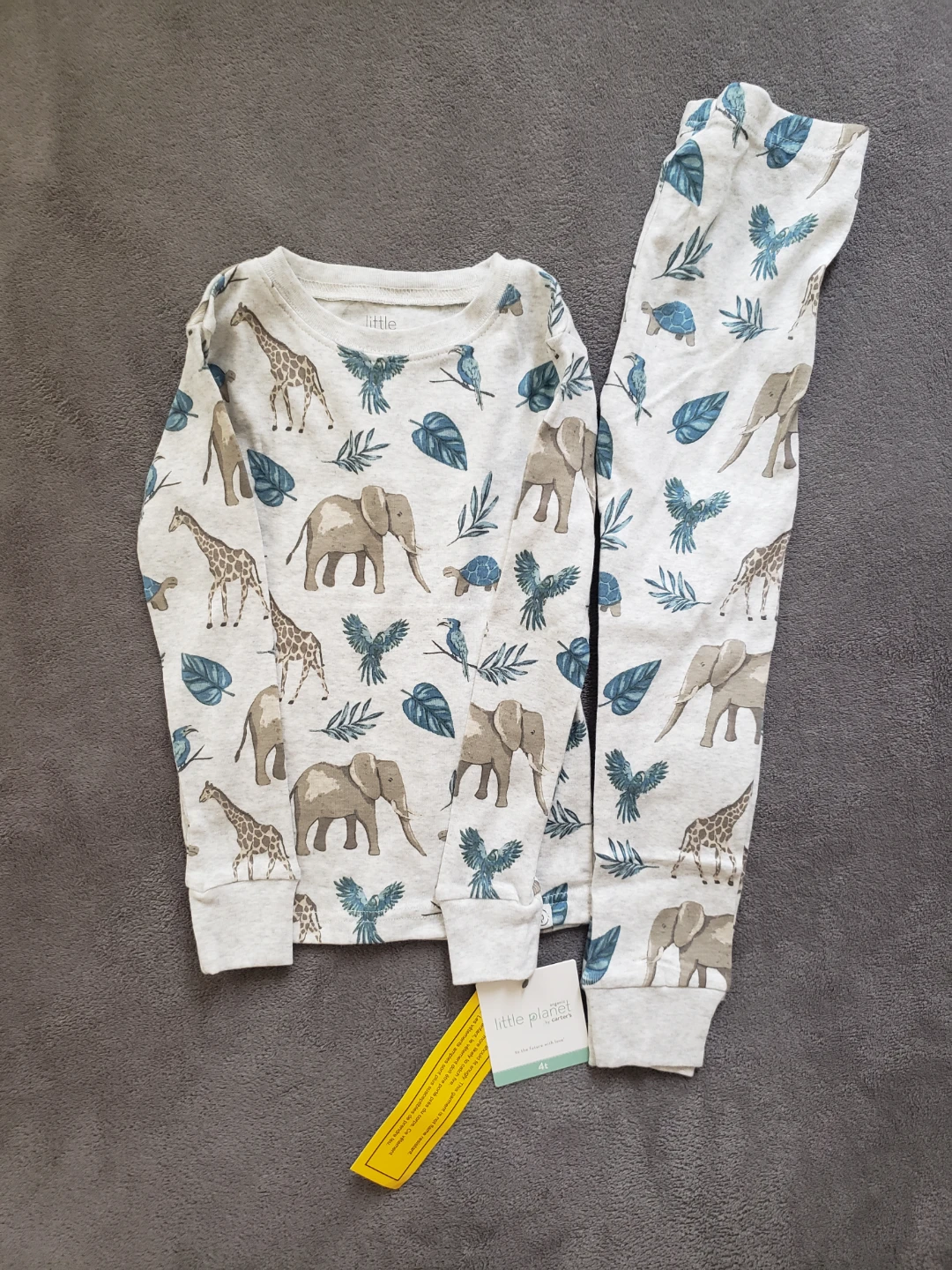 Little Planet Organic Cotton Pajamas Size 4T - photo 2