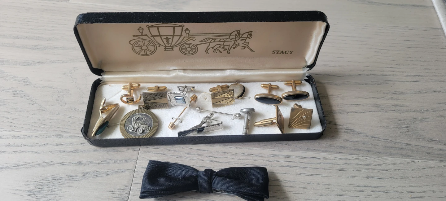 Stacy Men's Cufflinks and Tie Clip Set - photo 3