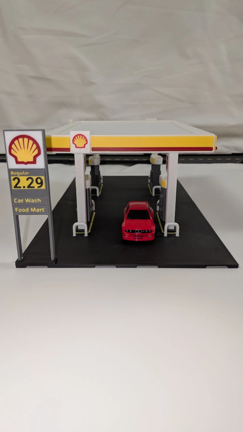 Hotwheels 1/64 3D print Shell Select Gas Station and Roadway - photo 2