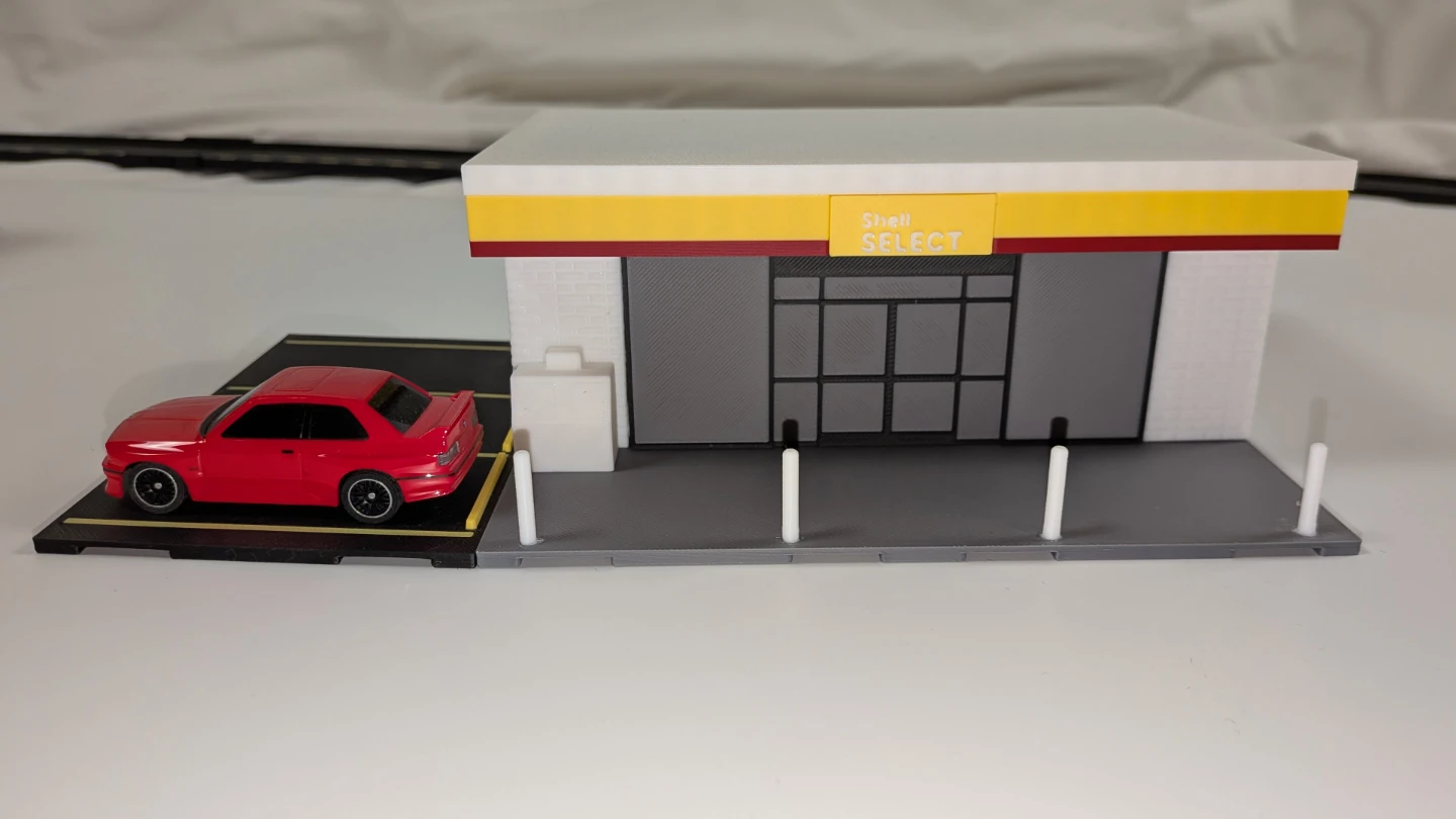 Hotwheels 1/64 3D print Shell Select Gas Station and Roadway - photo 3