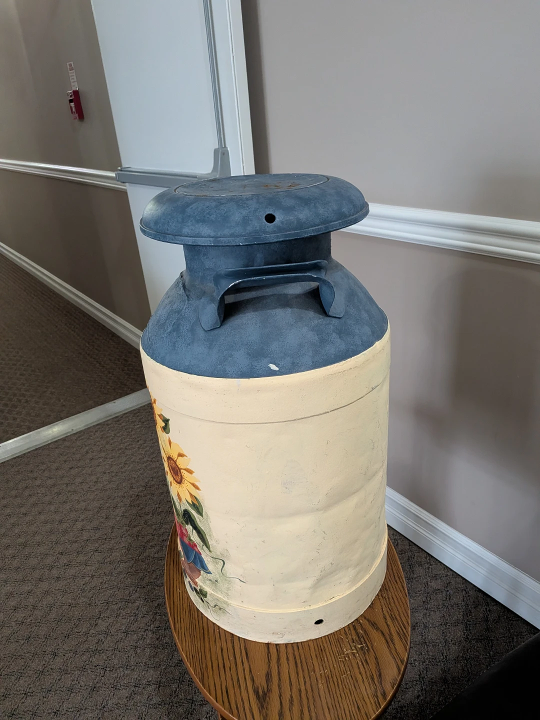 Decorative Milk Can with Sunflower and Fruit Design - photo 3