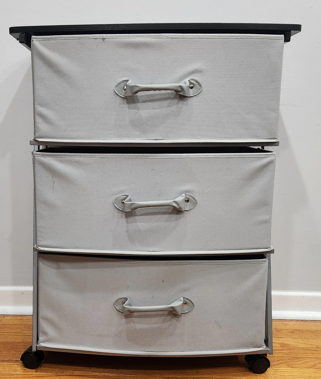 3-Drawer Fabric Storage Unit with Wheels