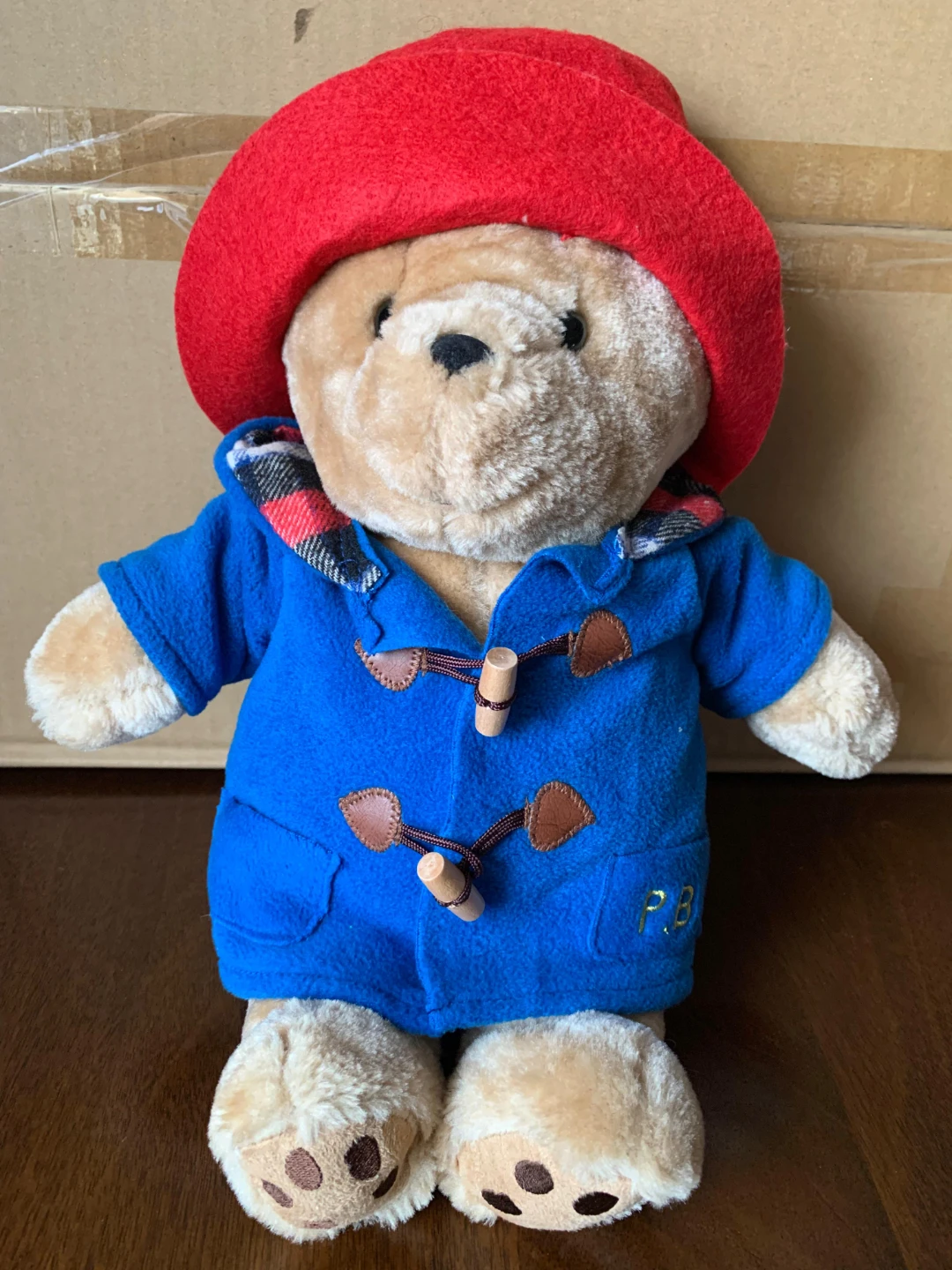 Paddington Bear Plush Toy with Blue Coat and Red Hat - photo 3