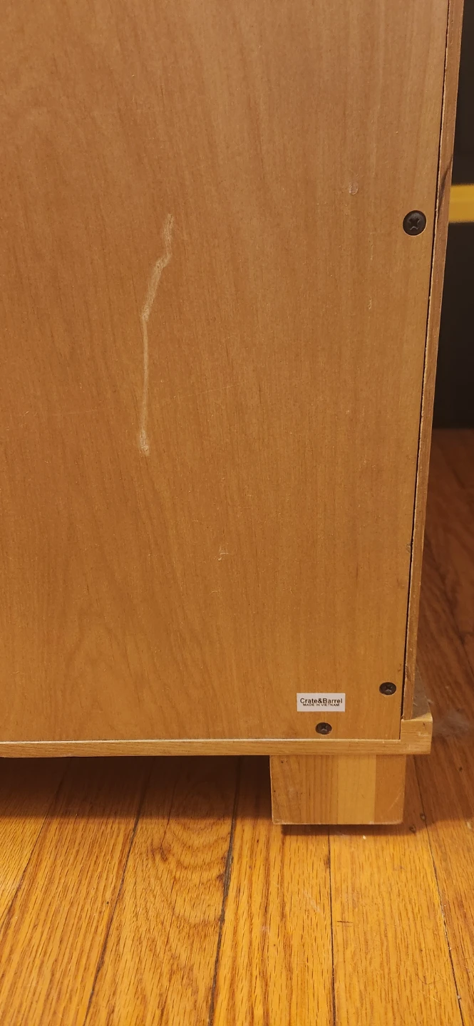 Crate & Barrel Wood Media Console/Desk with Drawers and Cabinets - photo 5