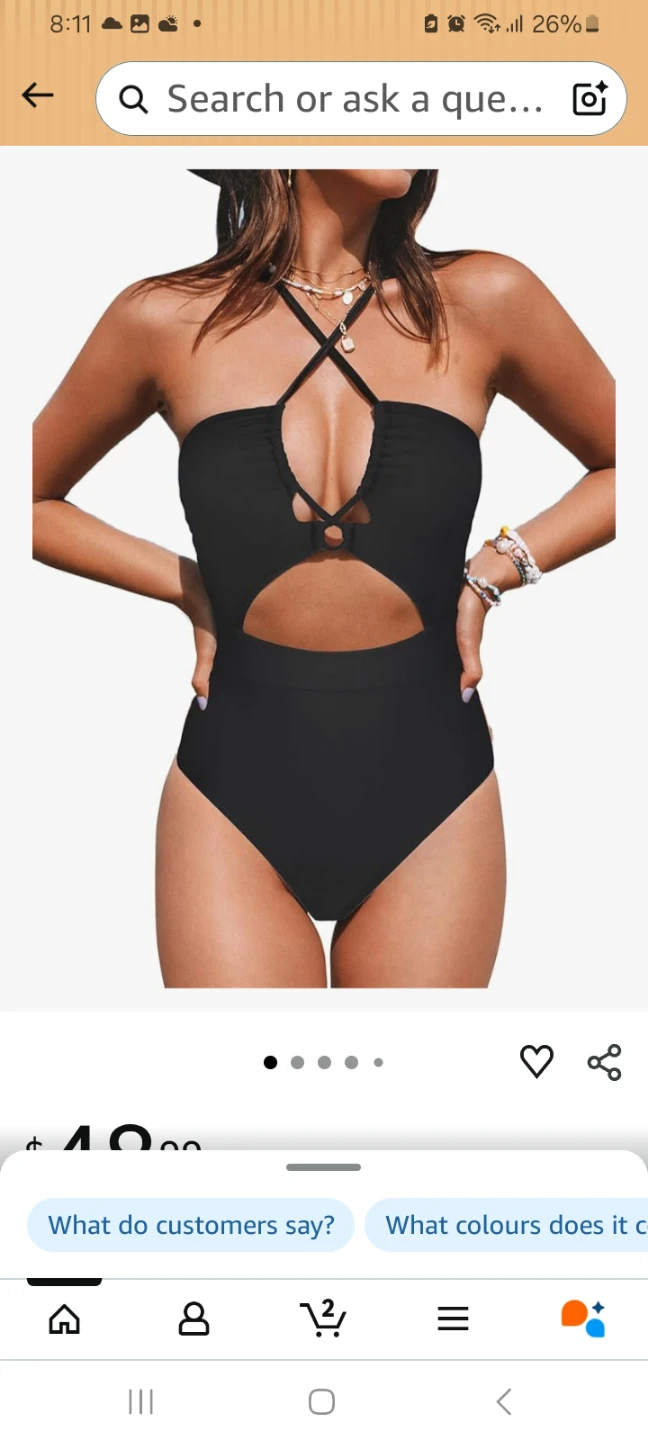 CUPSHE Women's Black Cutout One Piece Swimsuit - photo 3