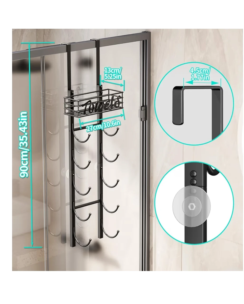 Over-the-Door Towel Rack - photo 3