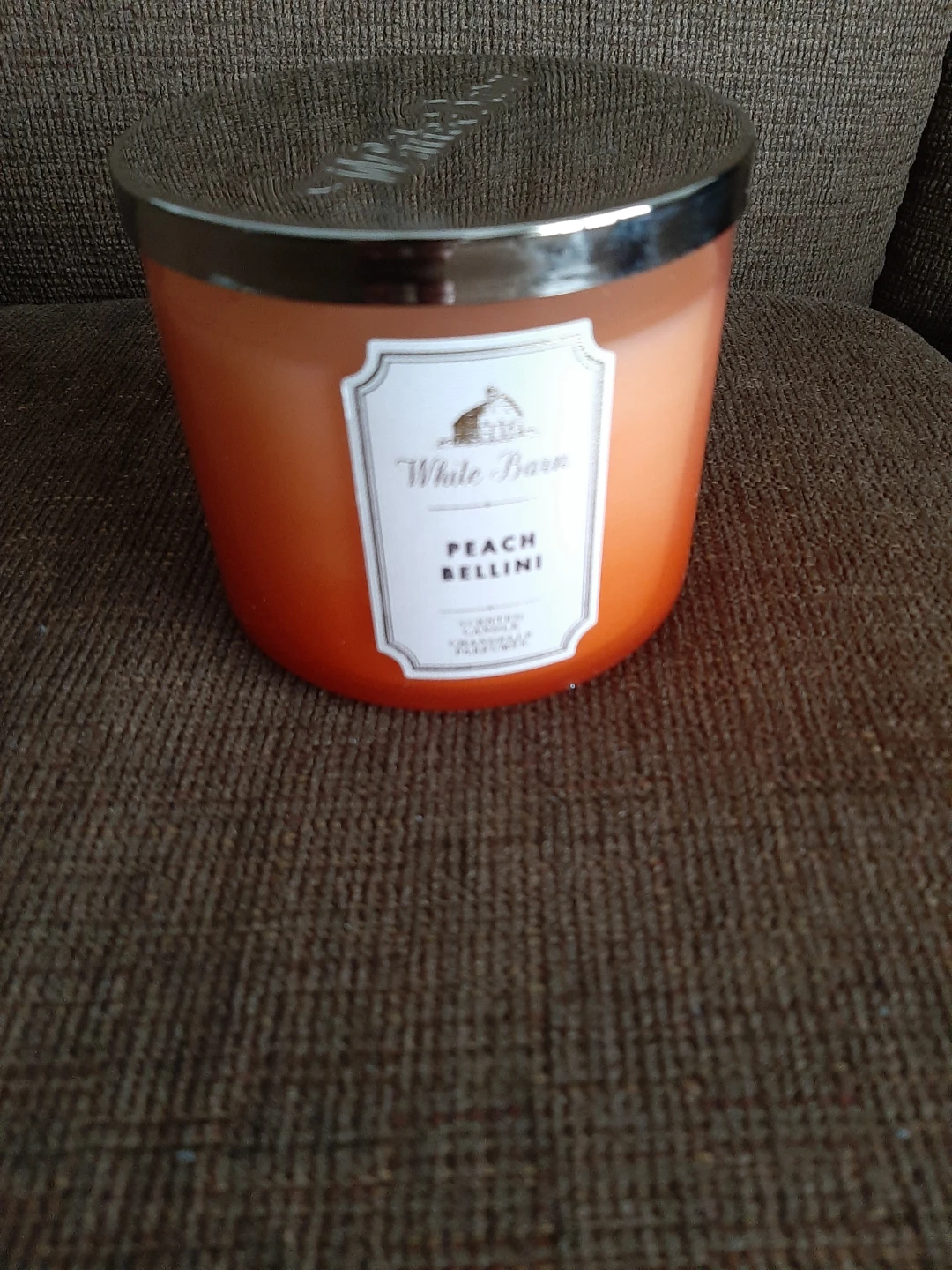 Bath & Body Works White Barn Peach Bellini 3-Wick Candle