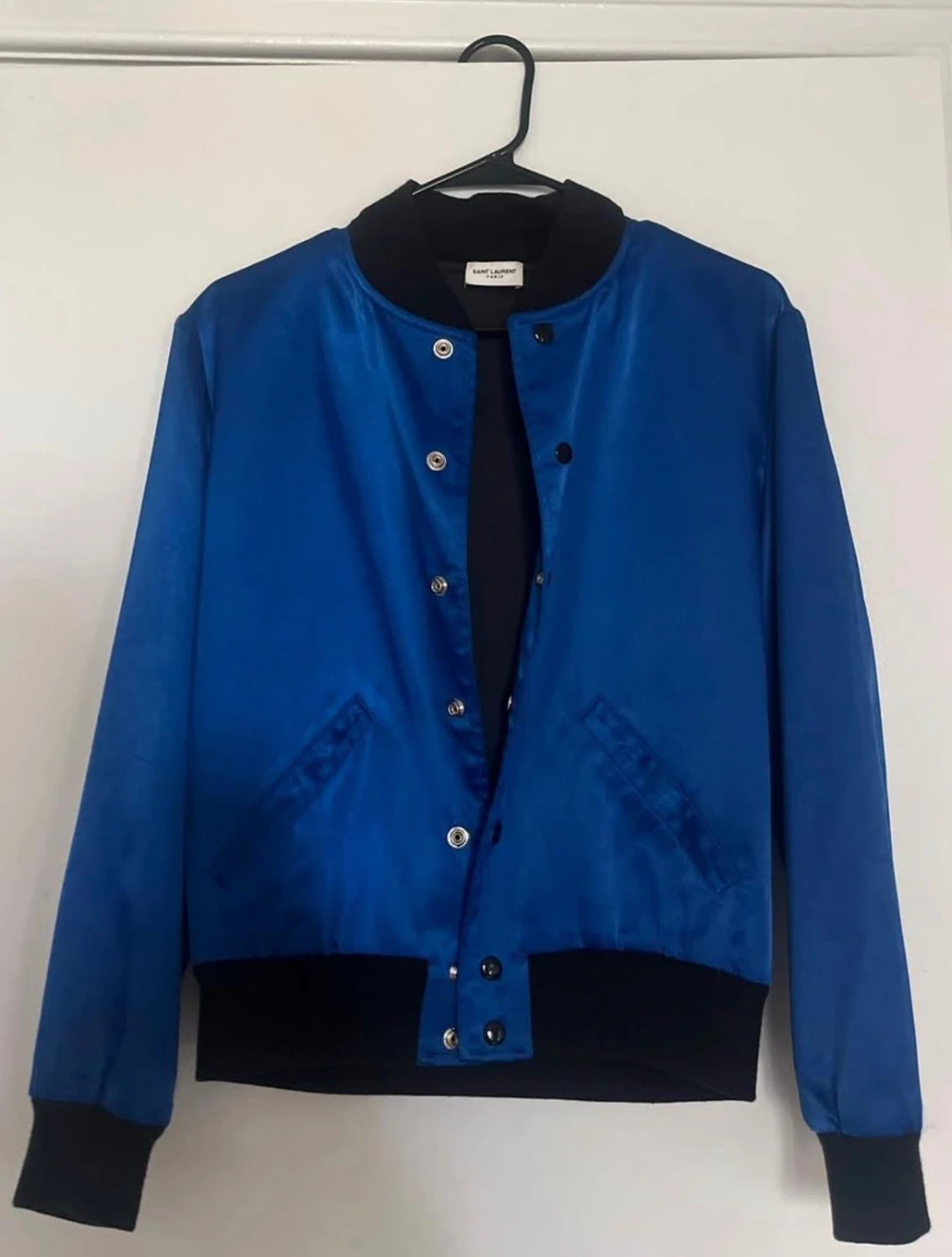 Saint Laurent Blue 'Sweet Dreams' Shark Bomber Jacket