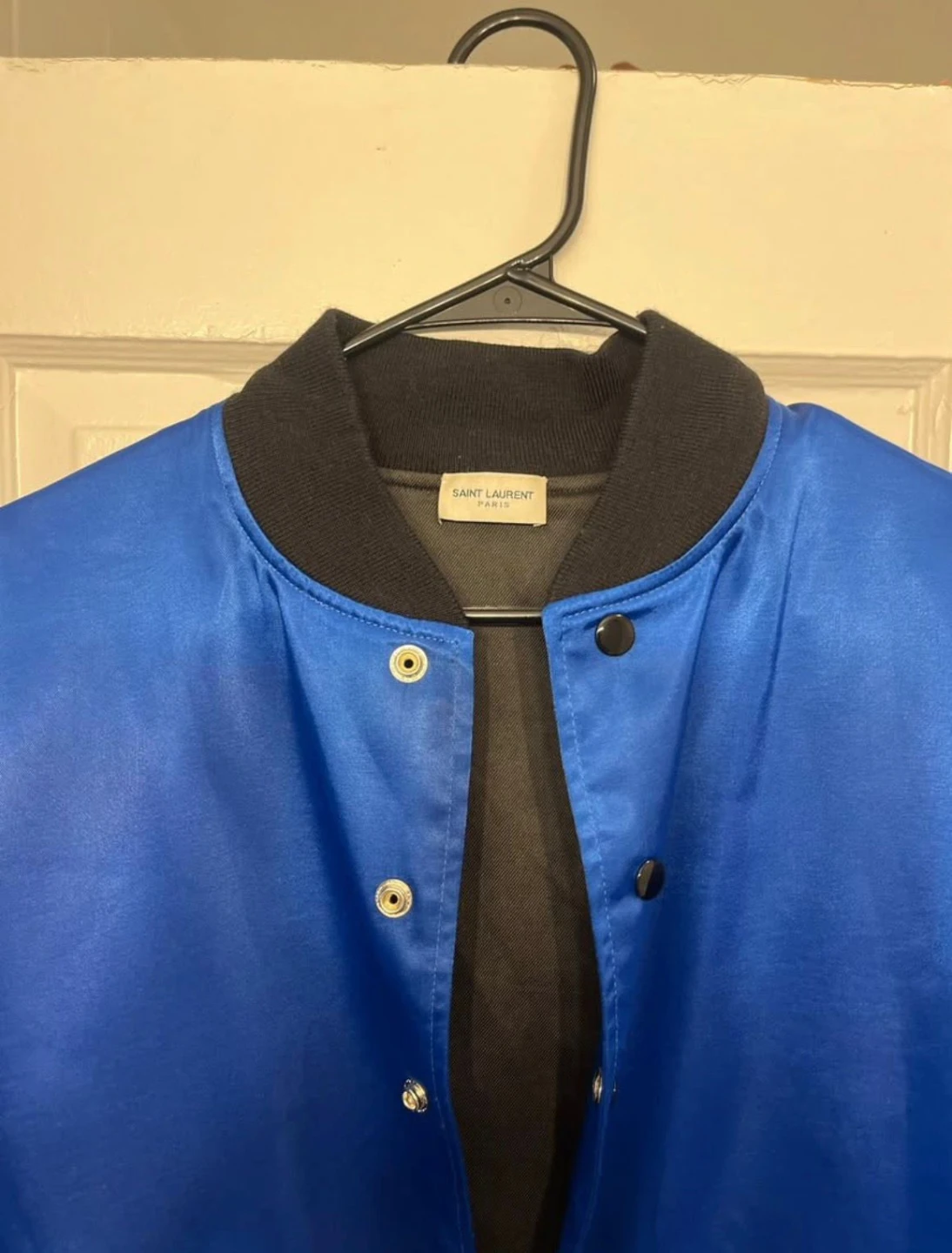 Saint Laurent Blue 'Sweet Dreams' Shark Bomber Jacket - photo 3