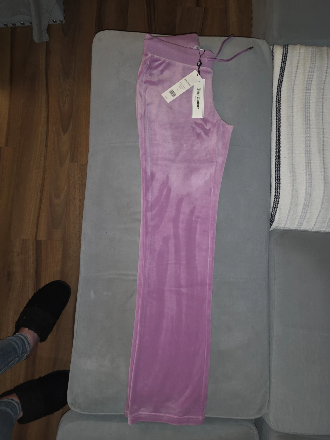 Juicy Couture Velour Track Pants & Tank Top Set - XS - Lilac - photo 2