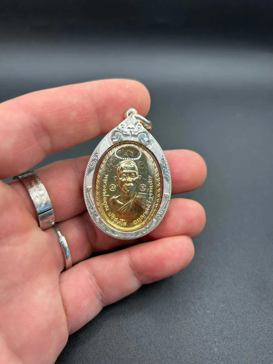 Amulet Pendant with Monk Image