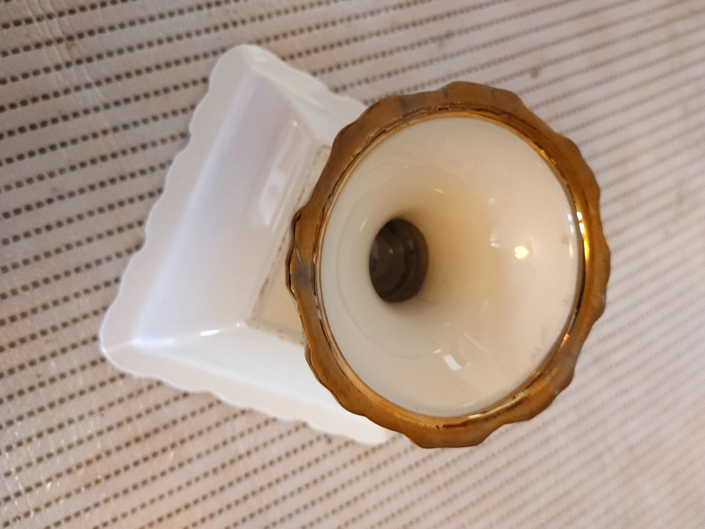 White and Gold Footed Candy Dish - photo 3
