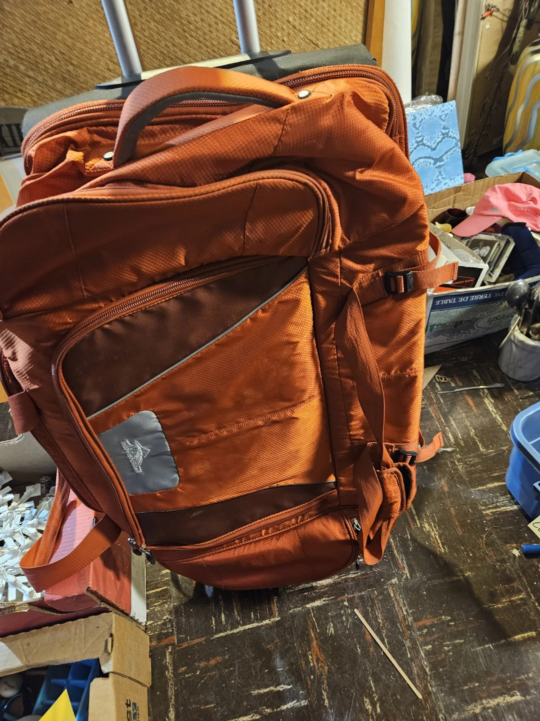 Orange High Sierra Rolling Duffel Bag Luggage - photo 2