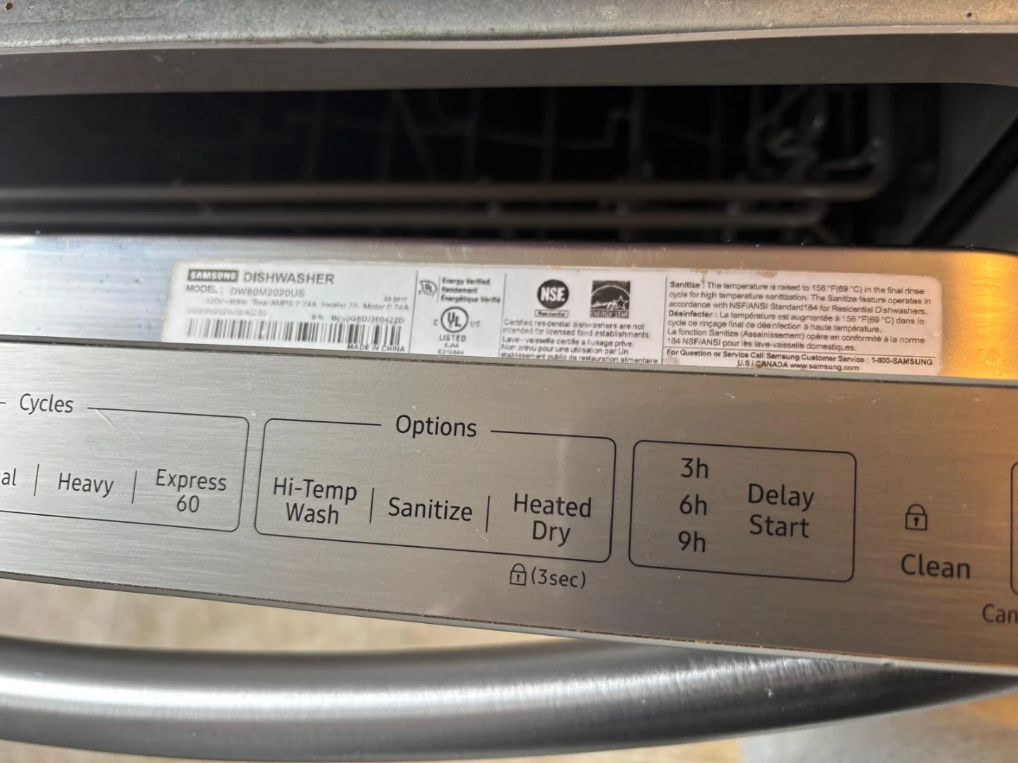 Samsung Dishwasher DWR90M2020US Stainless Steel - photo 4