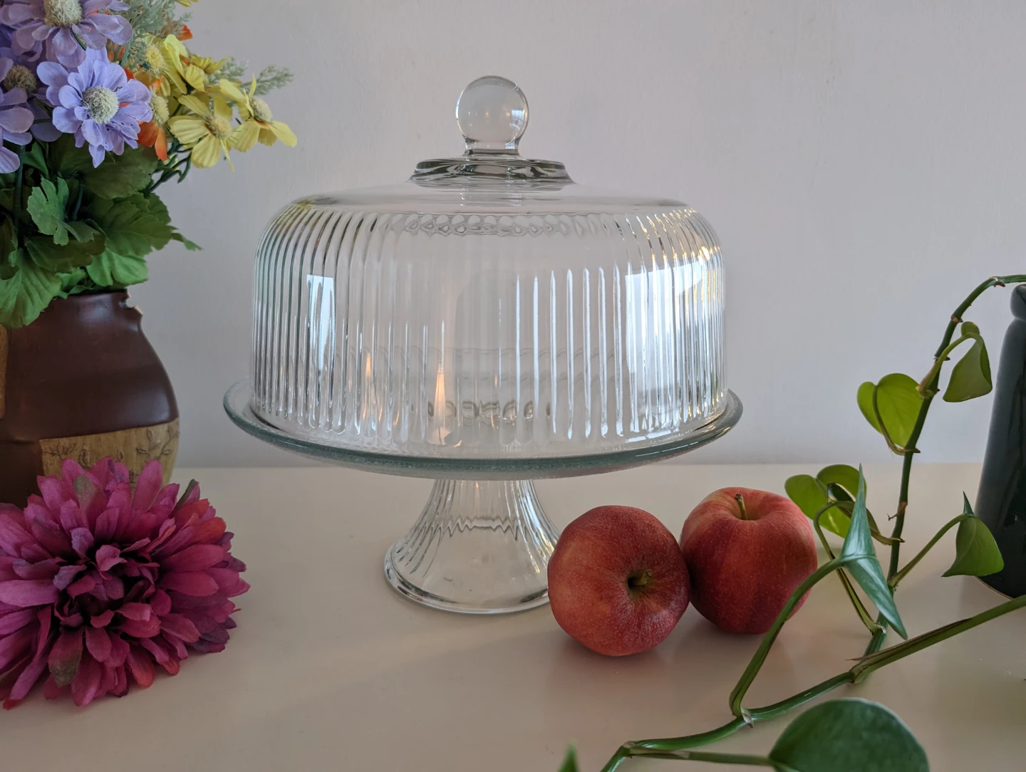 Glass Cake Stand with Dome
