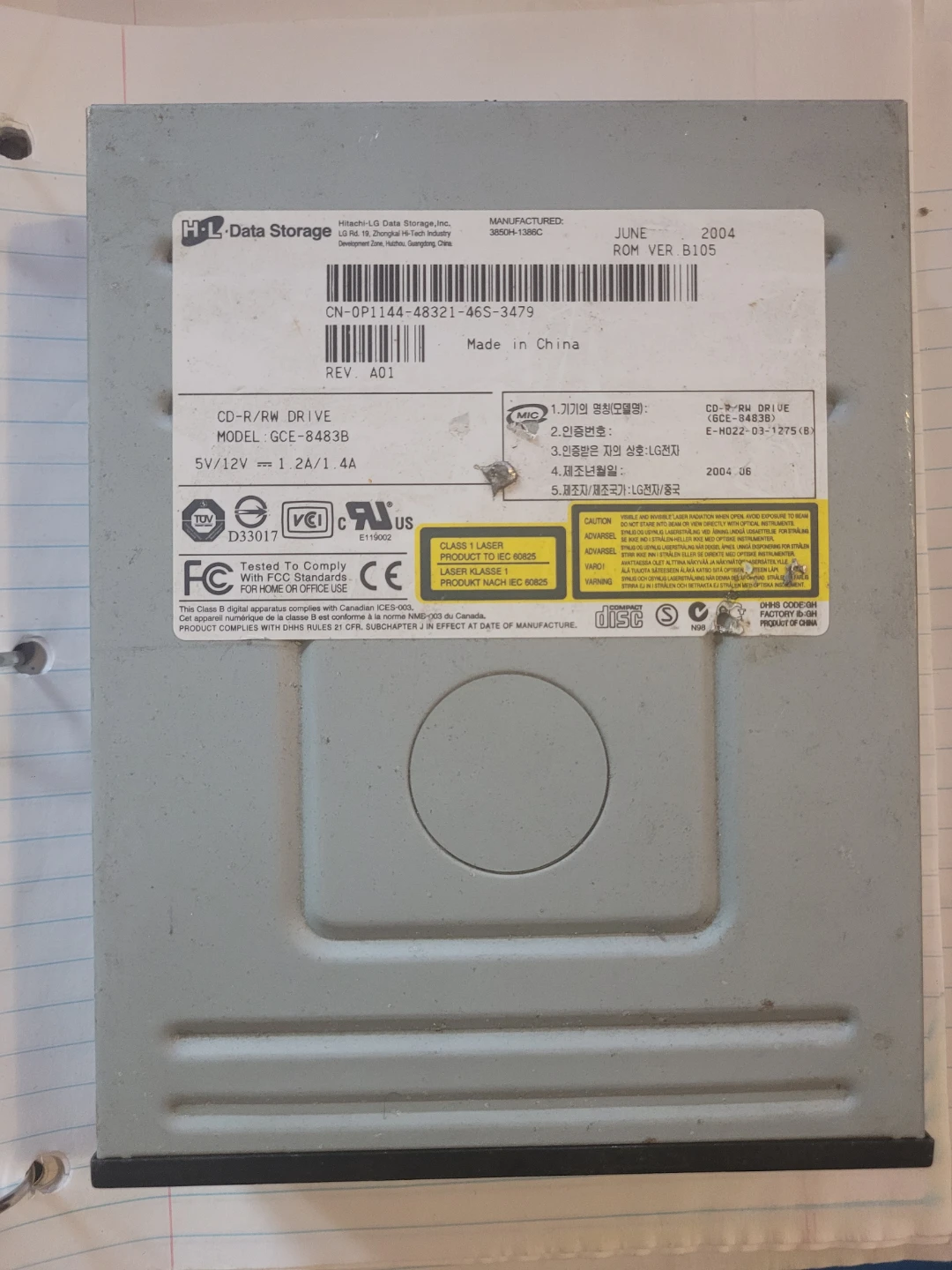 LG CD-RW/DVD Drive GCE-8483B