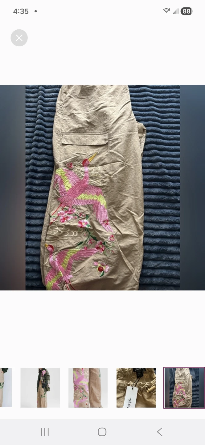 NASTY GAL Embroidered Cargo Pants - photo 4