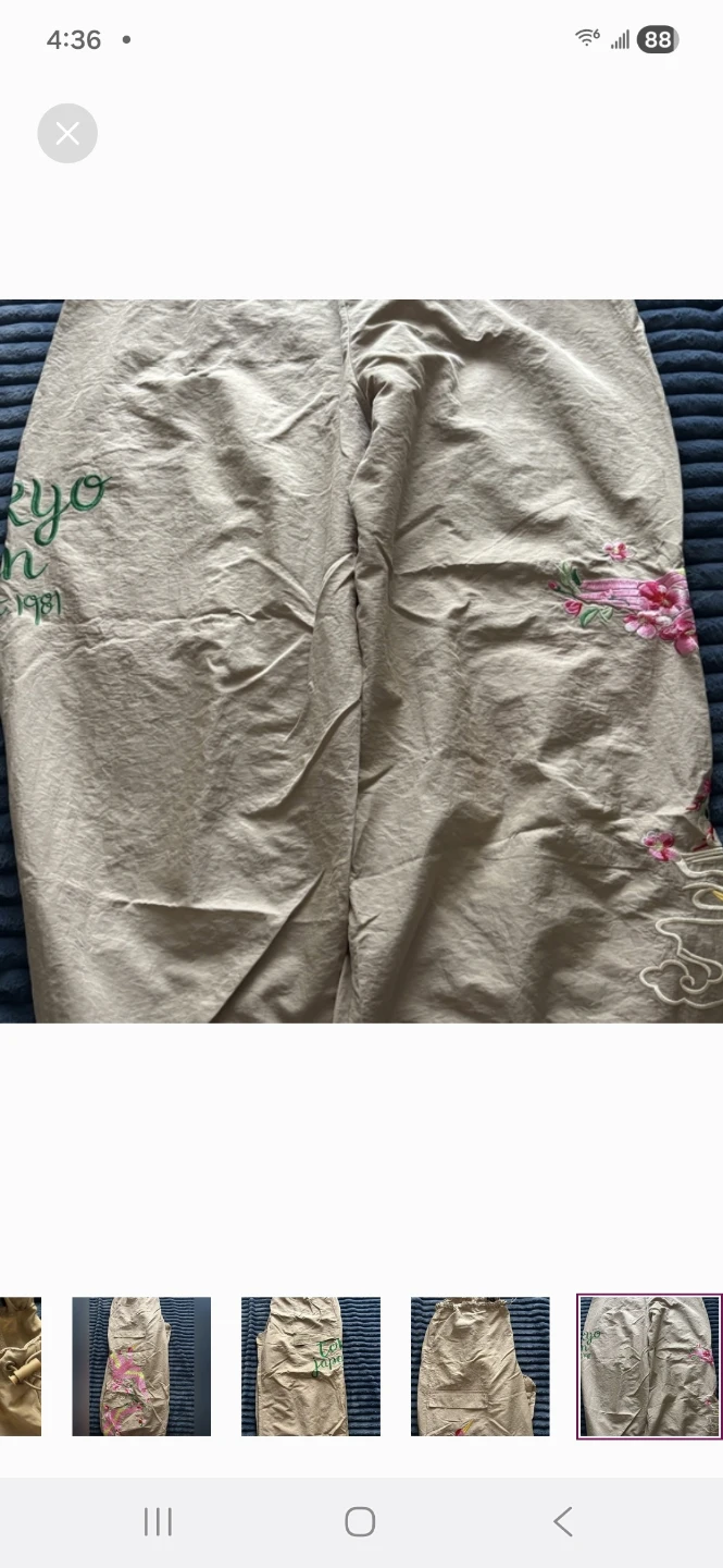 NASTY GAL Embroidered Cargo Pants - photo 5