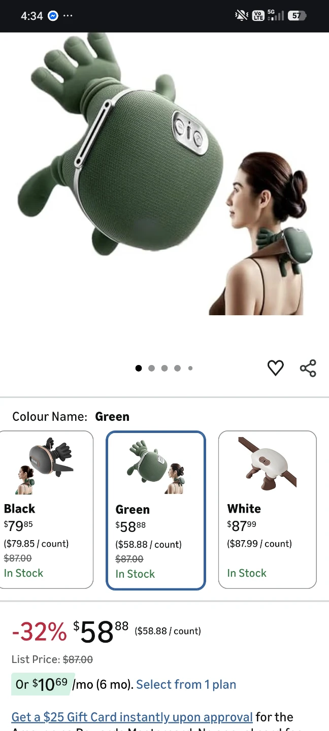 Green Shoulder and Neck Massager - photo 3
