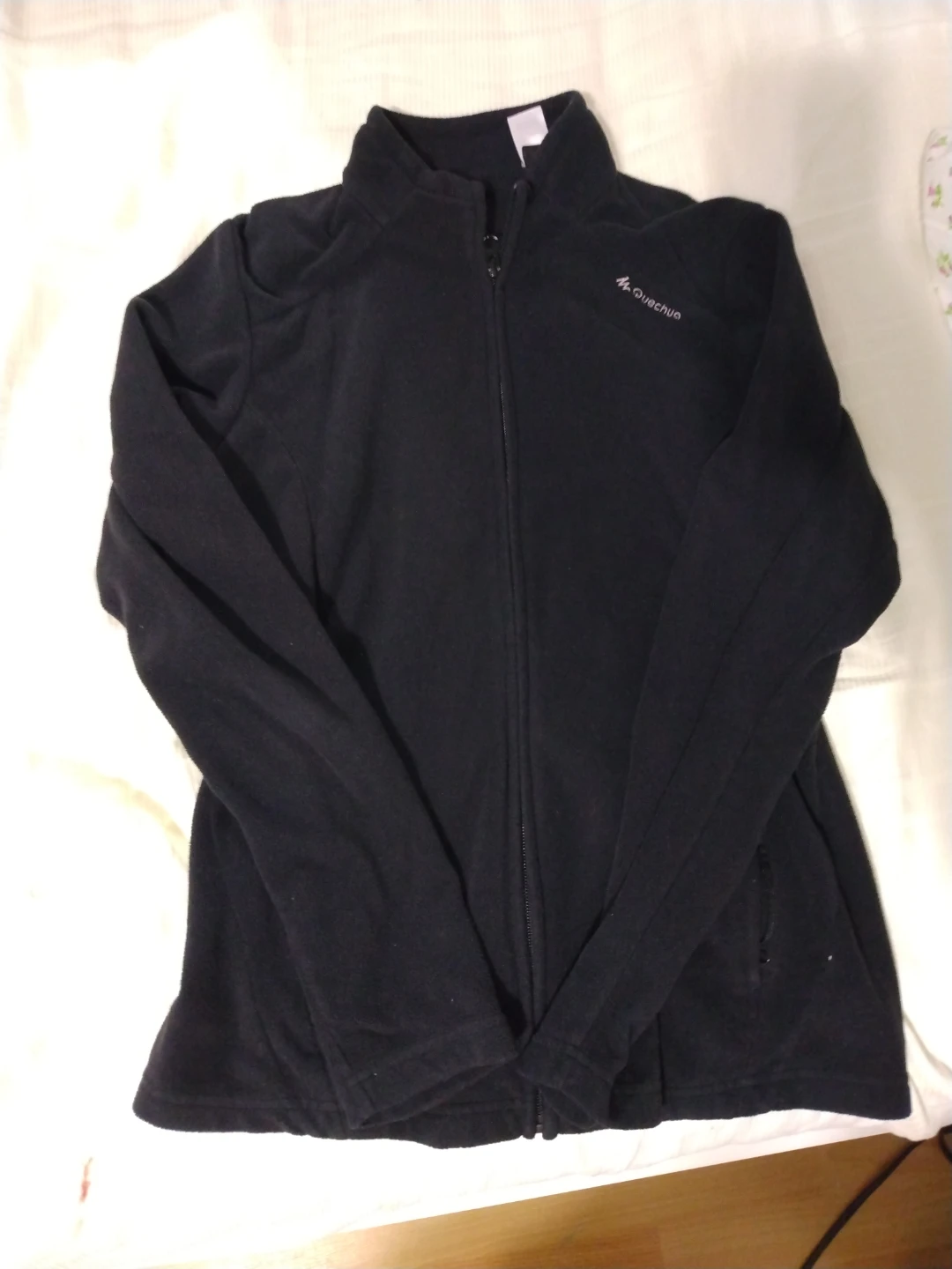 Black Fleece Zip-Up Jacket