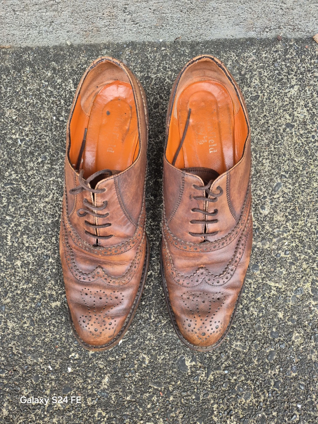 Brown Leather Wingtip Brogue Shoes