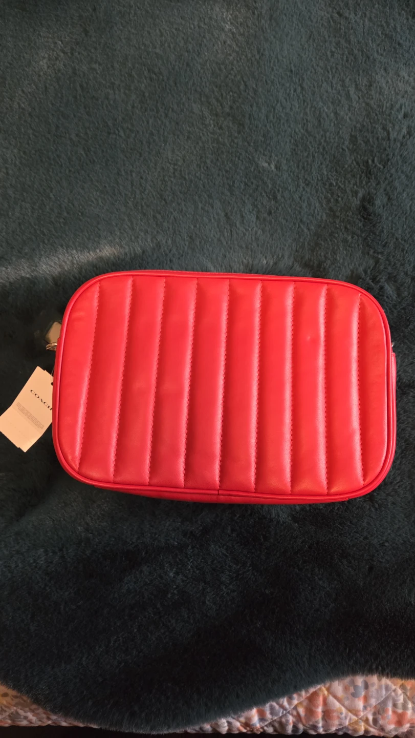 Coach Candy Apple Red Puffy Quilted Crossbody Purse - photo 2