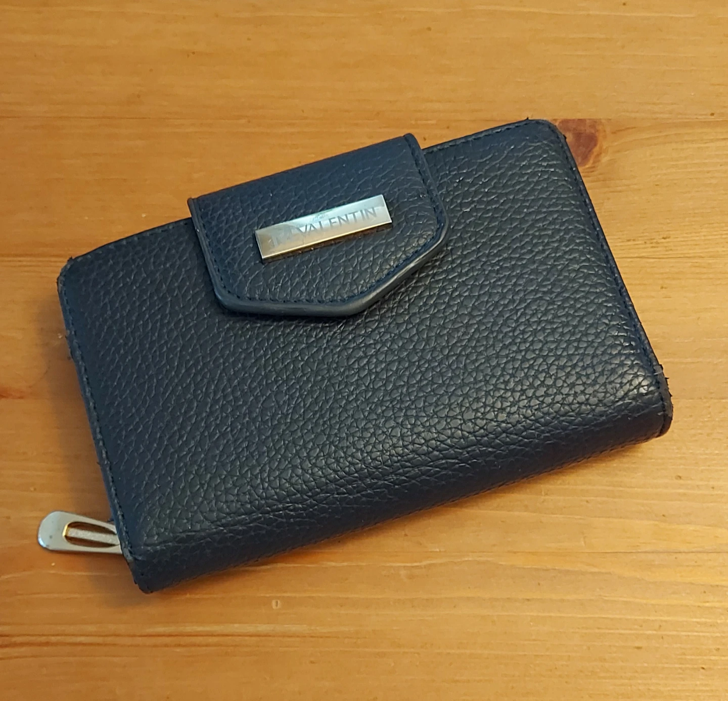 Navy Blue Bi-fold Wallet - Valentina